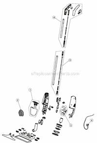 Page A Diagram and Parts List for M083000  Dirt Devil Upright Vacuum